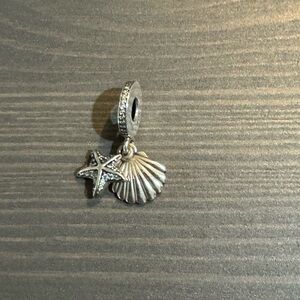Pandora Starfish & Sea Shell Dangle Charm